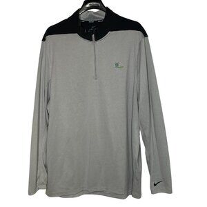 Nike Golf Dri-Fit Athletic Quarter Zip Pullover Gray Sz XXL Company Logo